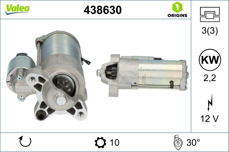 VALEO Startmotor / Starter 438630