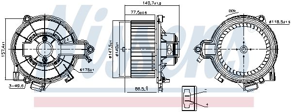 NISSENS Utastér-ventilátor 87616