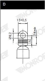 MONROE ML5445 Gas Spring, boot/cargo area