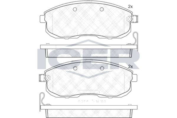 Комплект гальмівних накладок, дискове гальмо, Icer 181882200
