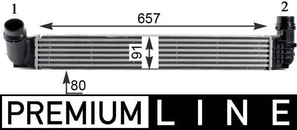 MAHLE Intercooler, inlaatluchtkoeler CI 313 000P