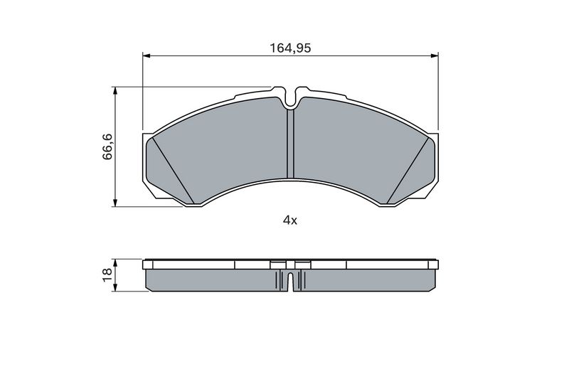 BOSCH 0 986 424 833 Brake Pad Set, disc brake