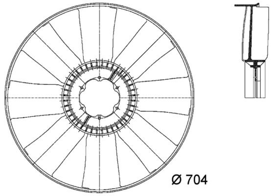 MAHLE CFW 15 000P Fan Wheel, engine cooling