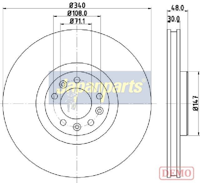 спирачен диск JAPANPARTS