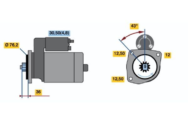 BOSCH 0 986 019 890 Starter