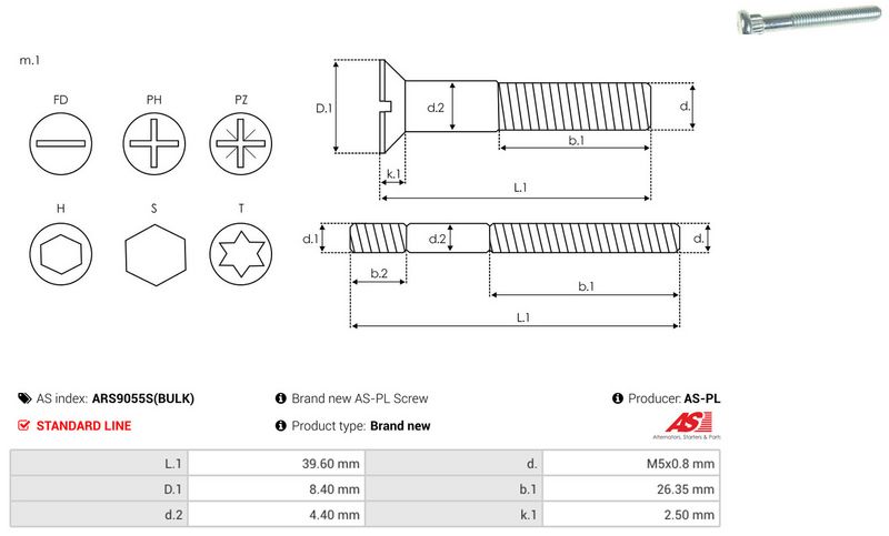 AS-PL ARS9055S(BULK) Repair Set, alternator