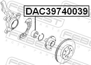 FEBEST DAC39740039 Wheel Bearing