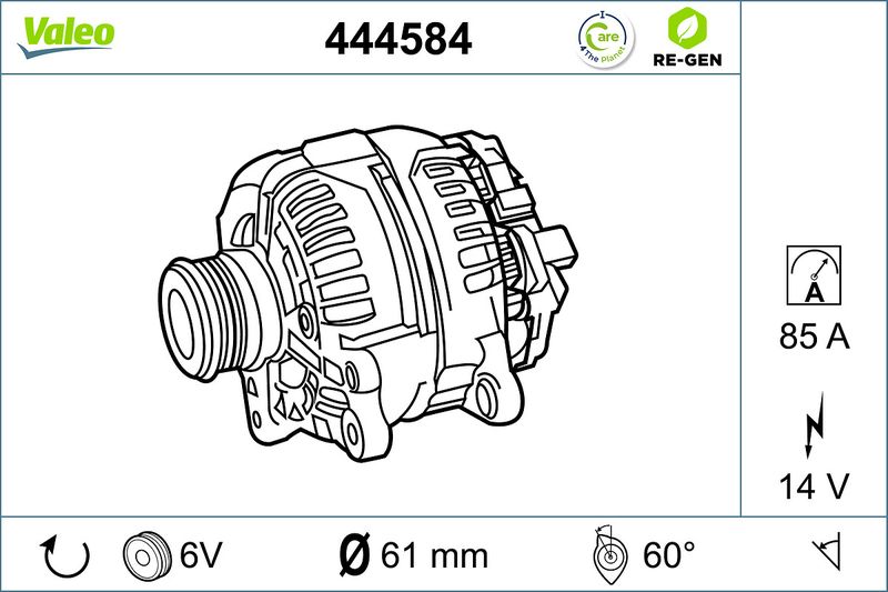 VALEO Dynamo / Alternator 444584