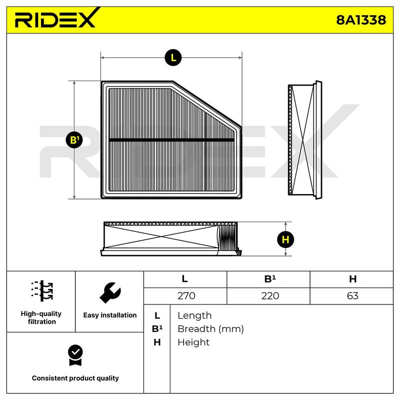 въздушен филтър RIDEX