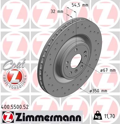 Гальмівний диск, Zimmermann 400.5500.52