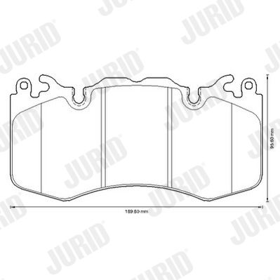 JURID 573343JC Brake Pad Set, disc brake