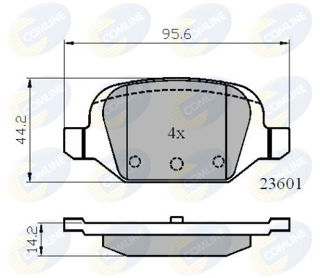 Комплект гальмівних накладок, дискове гальмо, Comline CBP01026