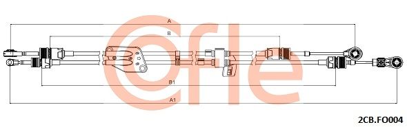 Тросовий привод, коробка передач, Cofle 92.2CB.FO004