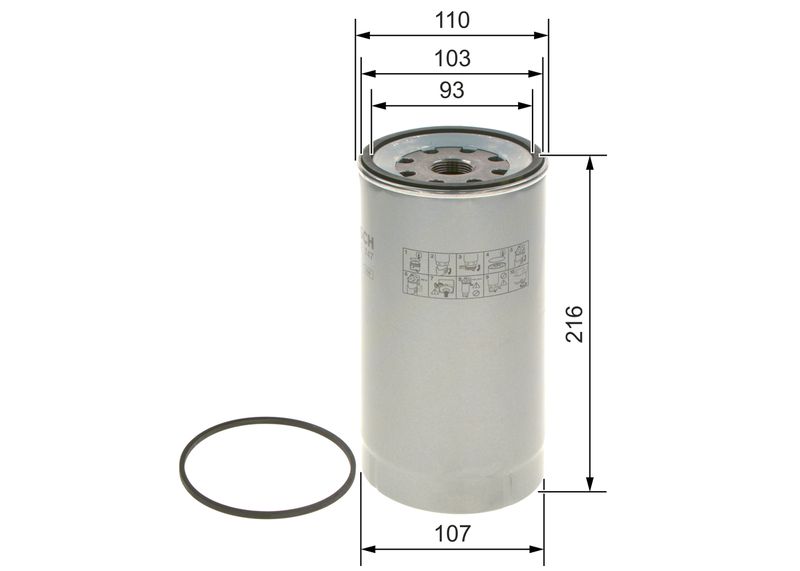 BOSCH F 026 402 747 Fuel Filter