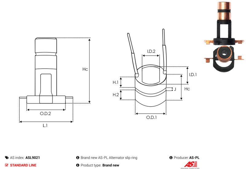Rõngas, generaator, AS-PL ASL9021