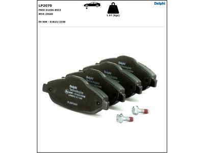 DELPHI LP2070 Brake Pad Set, disc brake