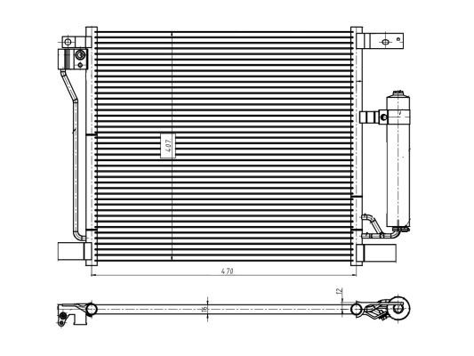 NRF 350422 Condenser, air conditioning
