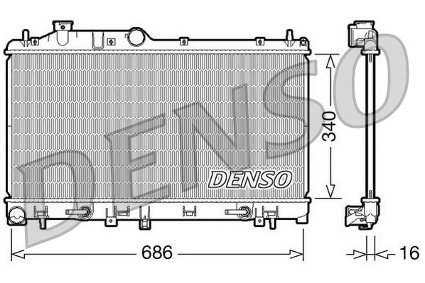 DENSO hűtő, motorhűtés DRM36009