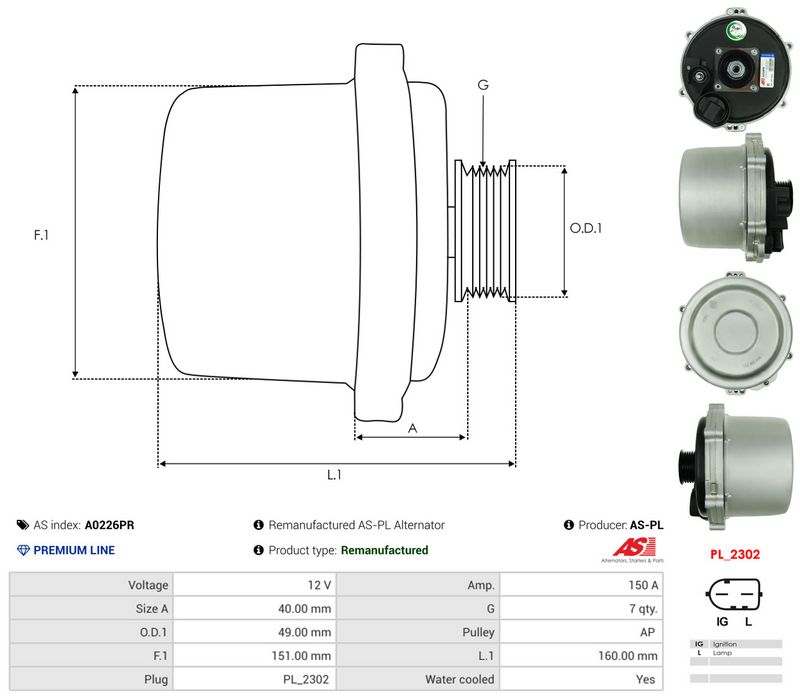 Generaator, AS-PL A0226PR