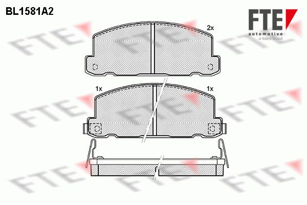 FTE fékbetétkészlet, tárcsafék BL1581A2