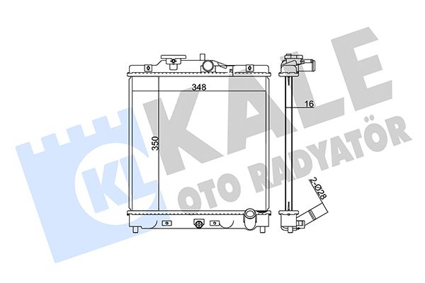 KALE HONDA Радиатор охолодження Civic V,VI,HR-V 1.3/1.6 91-