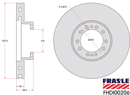 Brzdový kotouč FHDI00206