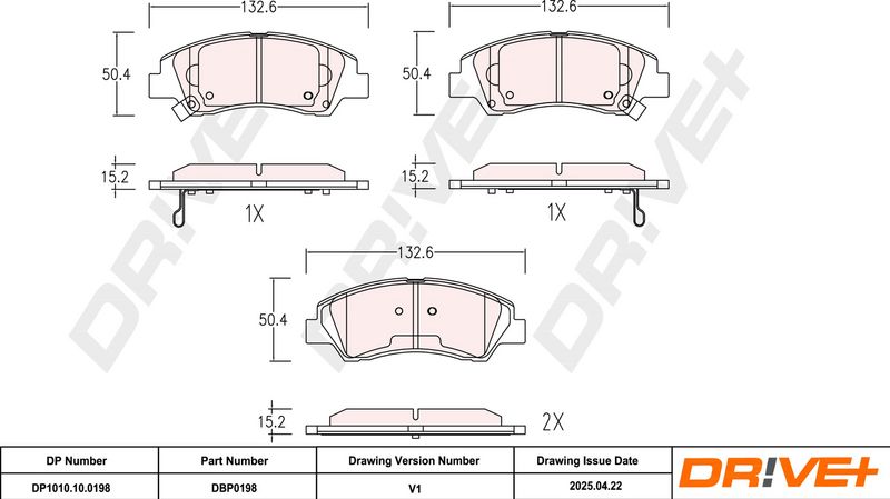 Set placute frana,frana disc DP1010.10.0198 Dr!ve+