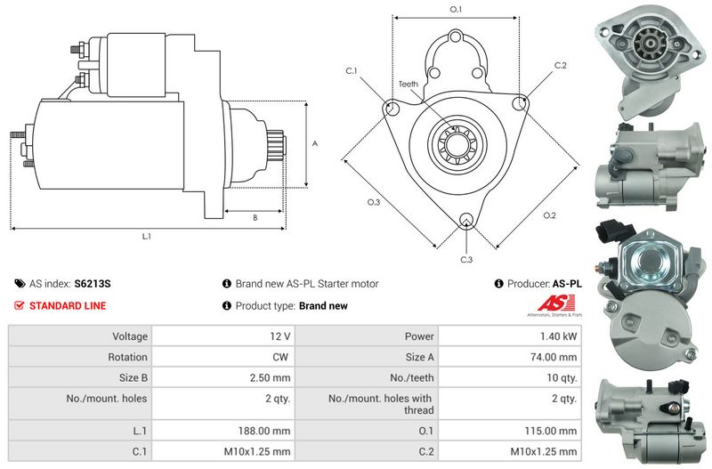 AS-PL S6213S Starter