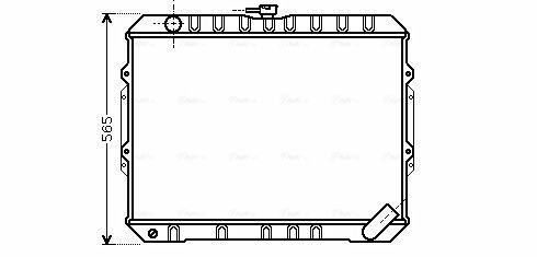Радіатор, система охолодження двигуна, Ava MT2187