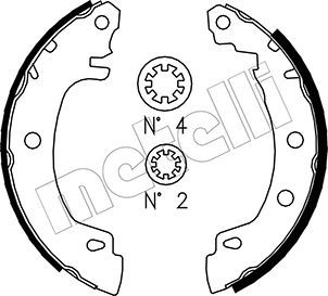 Комплект гальмівних колодок, Metelli 53-0353