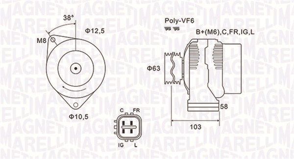 Генератор, Magneti Marelli 063731727010