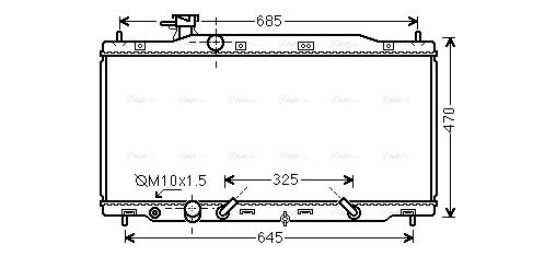 Радіатор, система охолодження двигуна, Ava HD2269