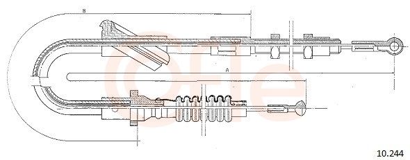 Тросовий привод, привод зчеплення, Cofle 92.10.244