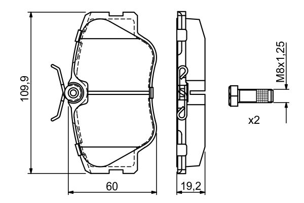 BOSCH 0 986 469 410 Brake Pad Set, disc brake