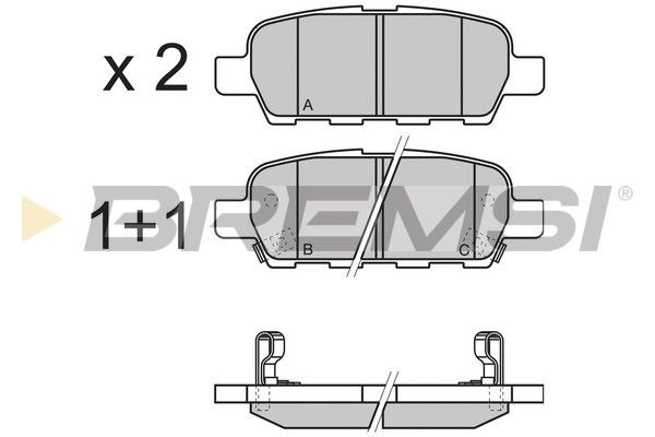 тормозные колодки зад. Qashqai/X-Trail 07- (39x105,4x13,7)