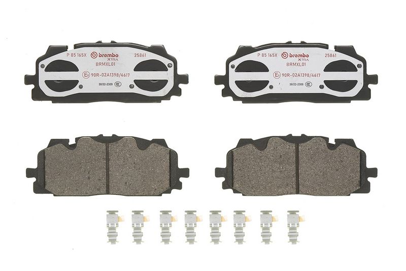 Piduriklotsi komplekt, ketaspidur, BREMBO P 85 165X