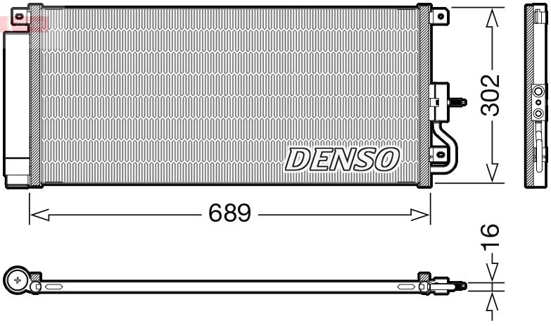 DENSO kondenzátor, klíma DCN20048