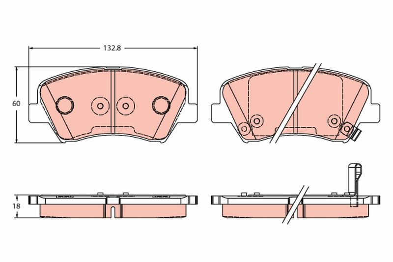 Комплект гальмівних колодок на Elantra, Veloster