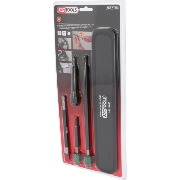Puhastustööriistade komplekt, ventiilipesa (alumiiniumvelg), KS TOOLS 100.5100