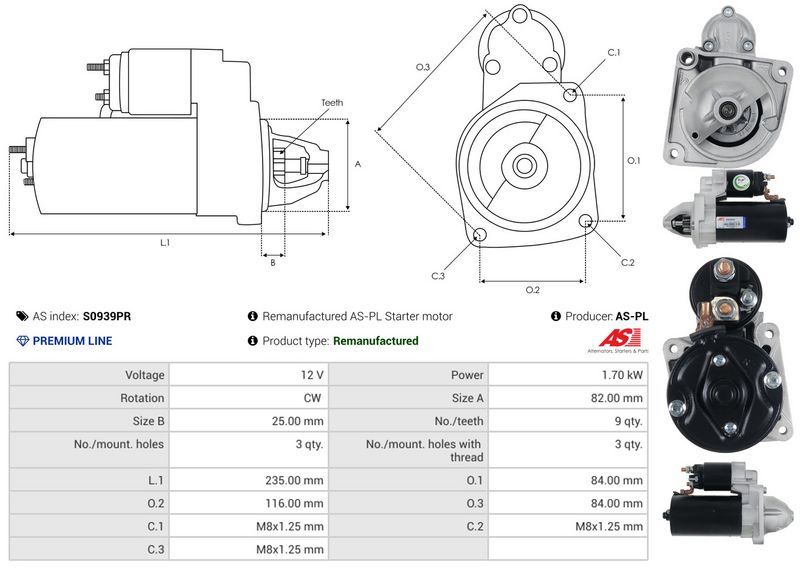 AS-PL S0939PR Starter