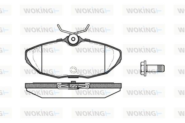 Комплект гальмівних накладок, дискове гальмо, Woking P6323.00