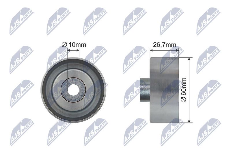 NTY РОЛИК РУЧЕЙКОВОГО РЕМНЯ Ford Tourneo Connect 2002-2013; Ford Transit Connect 2002-2013 rnkfr029