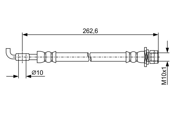 BOSCH шланг гальмівний задній TOYOTA Yaris 10-