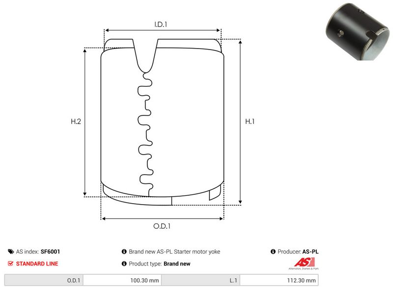 AS-PL SF6001 Field Winding, starter