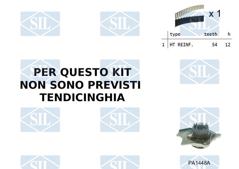Saleri SIL Vízpumpa + fogasszíj készlet K1PA1448A