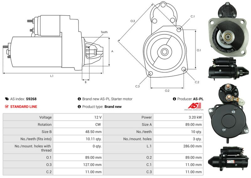 AS-PL S9268 Starter