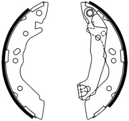 ABE C00504ABE Brake Shoe Set