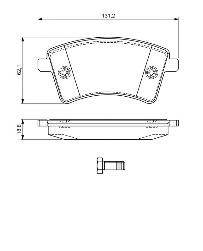 BOSCH 0986494332 Brake Pad Set, disc brake