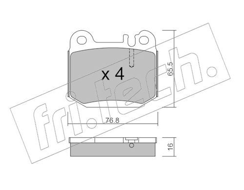 fri.tech. 580.0 Brake Pad Set, disc brake