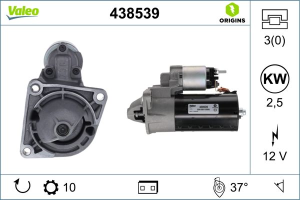 VALEO Startmotor / Starter 438539